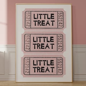 Little Treat Art Print Poster, Retro Keuken Decor, Treat Yo Self Wall Art, Disco Kitchen Art, Y2K Poster, Bar Cart Art, Girl Dinner Print