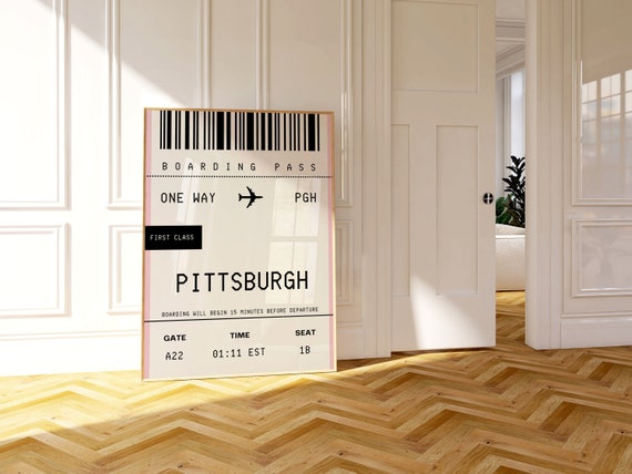 PGH Poster, Trendy Pittsburgh Wall Art, Pittsburgh Home Decor, YINZ Gift, Pittsburgh Landmarks Wall Art, City Illustration Art, PGH Skyline