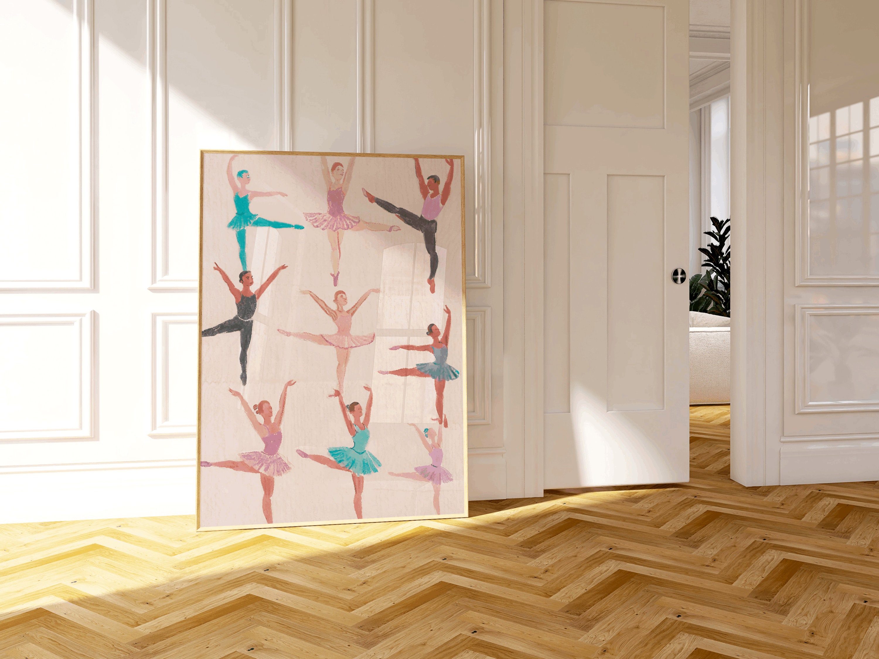 Balletcore Wall Art, Coquette Room Decor, Watercolor Bow Print ...