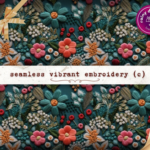 Faux Embroidery Seamless - Etsy