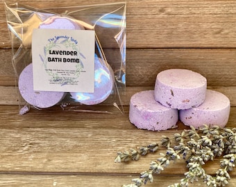 Lavender Bath Bombs | Aromatherapy Spa Bath Bomb | Handmade Fizzy Bomb | Gift for Her | Shower Steamer | Mother's Day | Spring