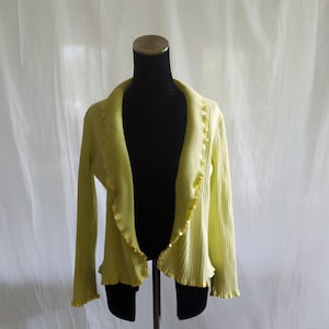 Chartreuse Lizzie McGuire Style Y2K Cardigan Emma James
