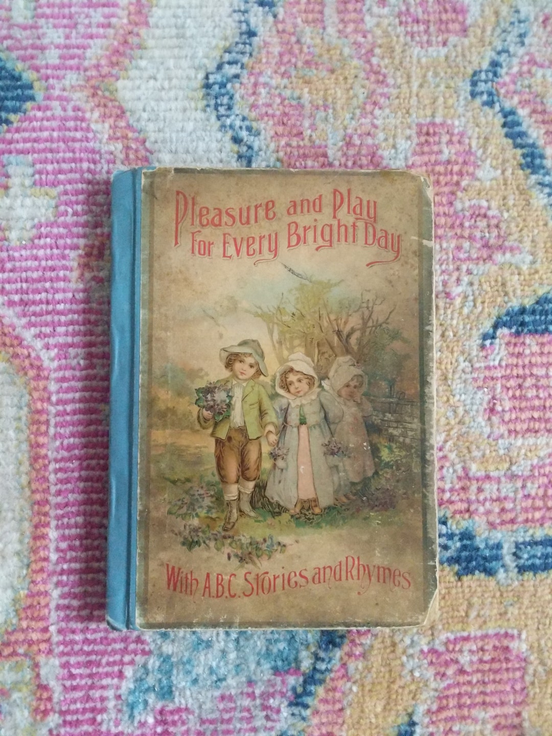 RARE Early 1900s Original Antique Victorian Children's Book Pleasure