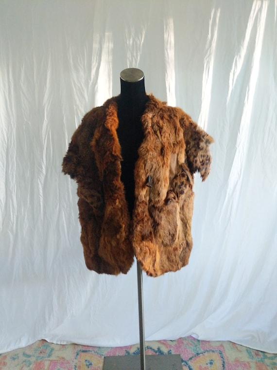 Vintage Winner's Circle Real Rabbit Fur Cape Size… - image 5