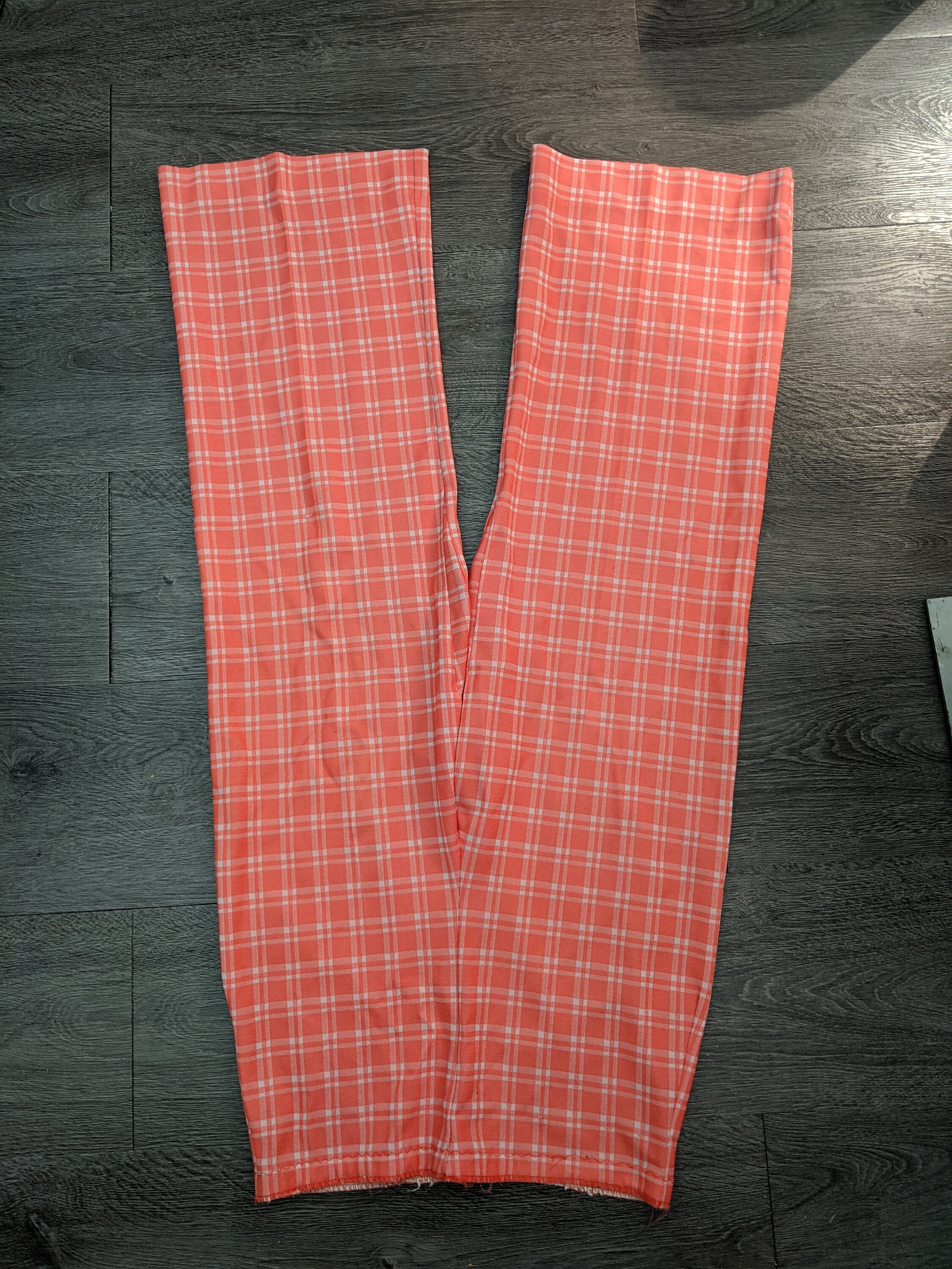 Peach Gingham Pants