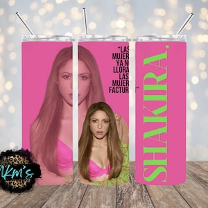 Shakira Las Mujeres Ya No Lloran, Las Mujeres Facturan, Shakira New Song tumbler wrap