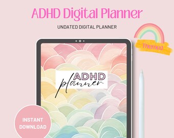 ADHD Digital Planner, ADHD Planner, Undated ADHD Digital Planner for adults, Digital Planner Adhd, Adhd Journal, Digital Adhd Planner, ipad