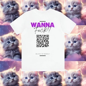Wanna F ** k QR Code Shirt, Custom QR Code Scannable Shirt, Summer Festival Edition, Social Media Marketing shirt, Instagram personnalisé