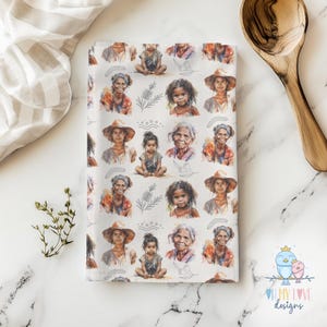 Australian Indigenous Tea Towel 100% Cotton Twill Australian Aboriginal Women Tea Towel Indigenous Art Aboriginal Housewarming Gift