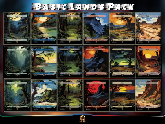 Full Art Lands for Magic the Gathering - Etsy