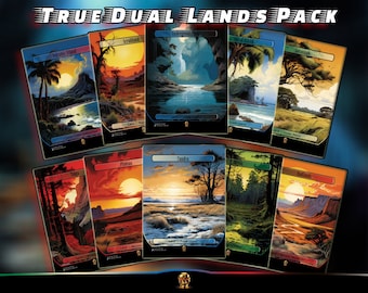 Magic the Gathering Proxy Dual Lands 40 Pack! - High Quality MTG Cards Set - Premium Magic the Gathering Proxies