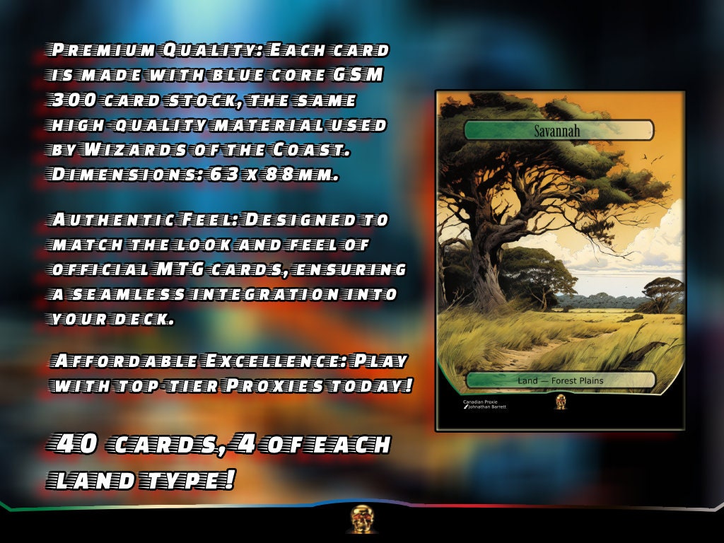 Magic the Gathering Proxy Dual Lands 40 Pack! - High Quality MTG Cards Set  - Premium Magic the Gathering Proxies - Etsy