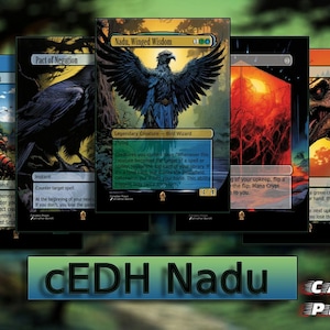 Baraja Commander de Magic The Gathering: 100 cartas MTG únicas, temática de Nadu, lista para jugar