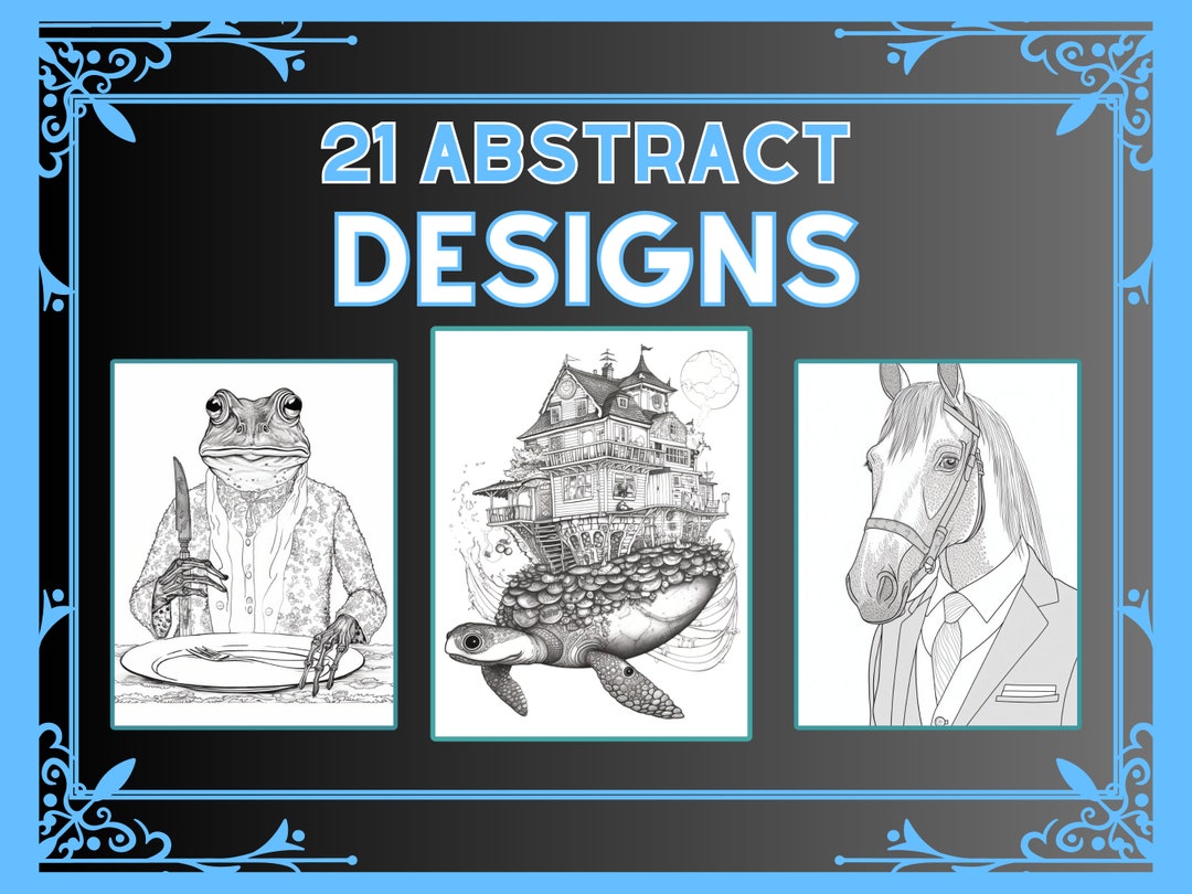 10 Abstract Animal Coloring Pages for Creative Minds