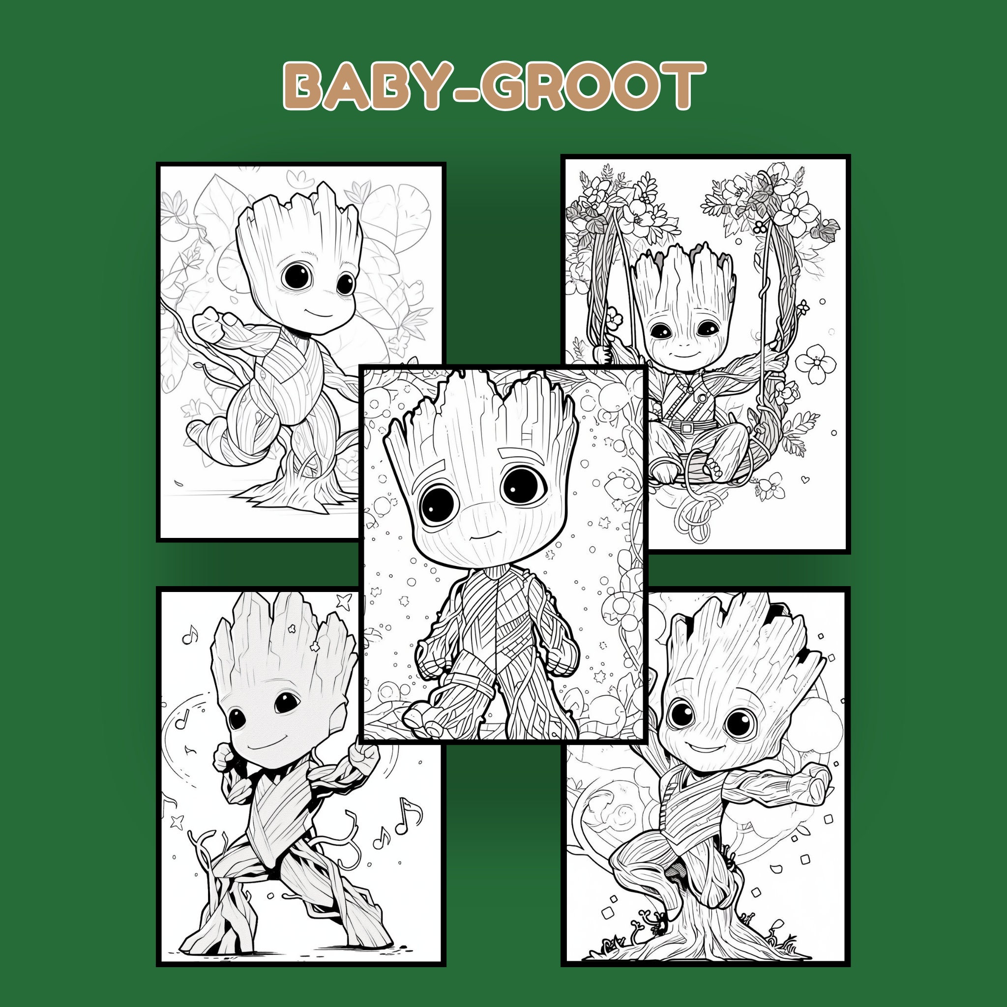 Rocket And Baby Groot coloring page