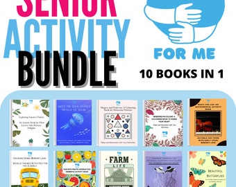 Memory Loss, Dementia Support Activity Book Bundle with Answers - 10 SPECIALIZED BOOKS! 100+ Activities! PDF, Printable, Digital Download