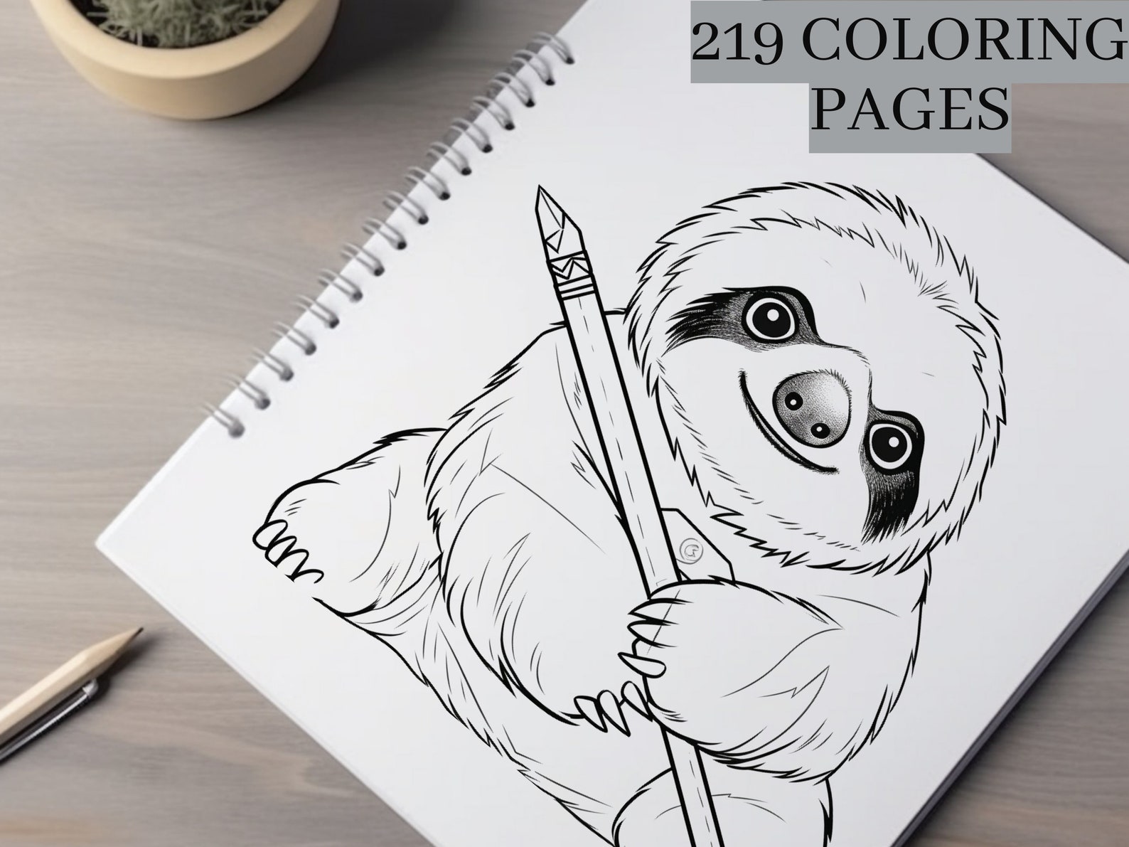219 Printable Animal Coloring Book Pages in Multiple Styles - Etsy