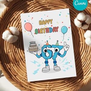 67 Brainrot Birthday: Italian, Steal A Brainrot, Editable, Canva Template