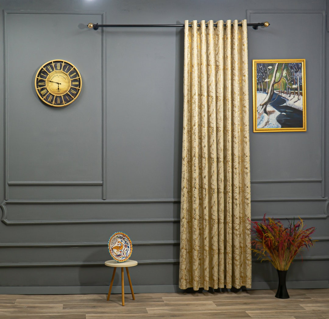 Luxury Velvet Curtain, Gilded Velvet Curtain, 13 Color Options, Custom