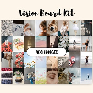 Modèle de tableau de visualisation | Tableau d'ambiance des résolutions à modifier vous-même | Bingo du Nouvel An | cette fille numérique et imprimable | Matériel de fête Vision Board