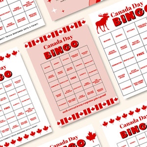 5 Styles Trivia Bingo for Canada Day | Party Game for July 1st | Canadian Style Trivia Activity | Drinking Game Bingo | Easy Trivia Bingo
