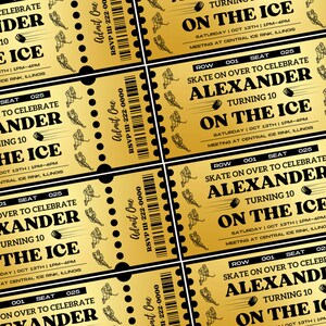 Hockey Ticket Birthday Invitation | Surprise Game Ticket | Gift Voucher | Hockey Theme Birthday | Ice Hockey BDAY | Hockey Player Birthday