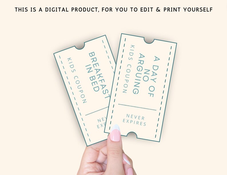 Mom Birthday Coupon Birthday Coupon Book Template Kids Mothers Day ...