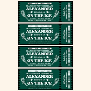 Hockey Ticket verjaardagsuitnodiging | Verrassingsspelticket | Cadeaubon | Hockey Thema Verjaardag | IJshockey BDAY | Hockeyspeler verjaardag
