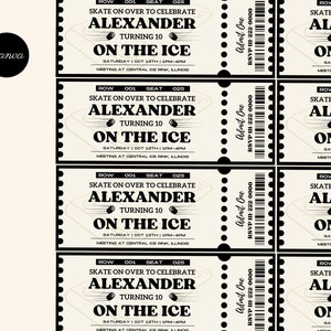 Hockey Ticket verjaardagsuitnodiging | Verrassingsspelticket | Cadeaubon | Hockey Thema Verjaardag | IJshockey BDAY | Hockeyspeler verjaardag