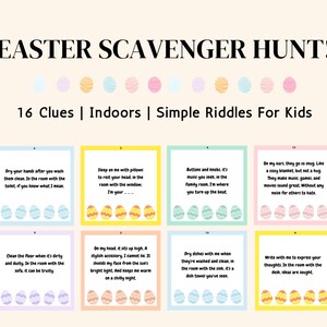 Indoor Easter Scavenger Hunt | Kids Scavenger Hunt | Easter Game for Kids | Treasure Hunt Clues | Easter Activity