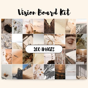 Modèle de tableau de visualisation | Tableau d'ambiance des résolutions à modifier vous-même | Bingo du Nouvel An | cette fille numérique et imprimable | Matériel de fête Vision Board