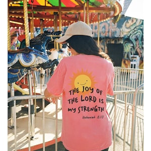 The Joy of the Lord is my Strength Embroidered Shirt, Joy of the Lord Christian Shirt, Christian Apparel, Christian Clothes