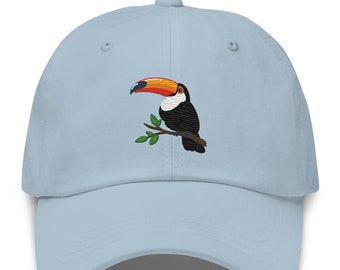 Toco Toucan Hat Embroidered Tropical Bird Baseball Cap  display picture 2