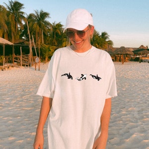 Orca Whale T-Shirt: Trio of Orcas, Ocean Theme - Comfort Colors