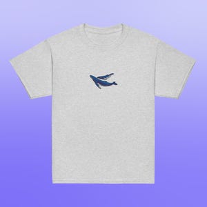 Humpback Whale Mom and Baby Gildan Youth Shirt for Ocean Lovers