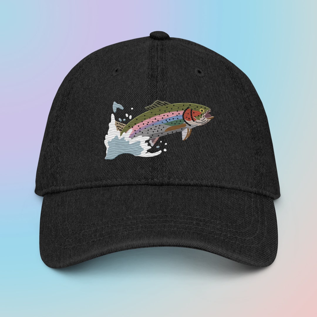 Black The Trout Fish Hat