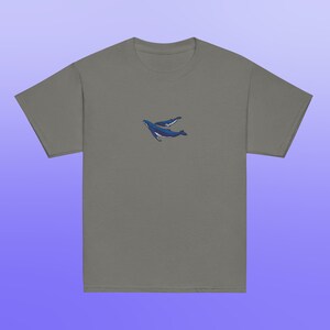Humpback Whale Mom and Baby Gildan Youth Shirt for Ocean Lovers