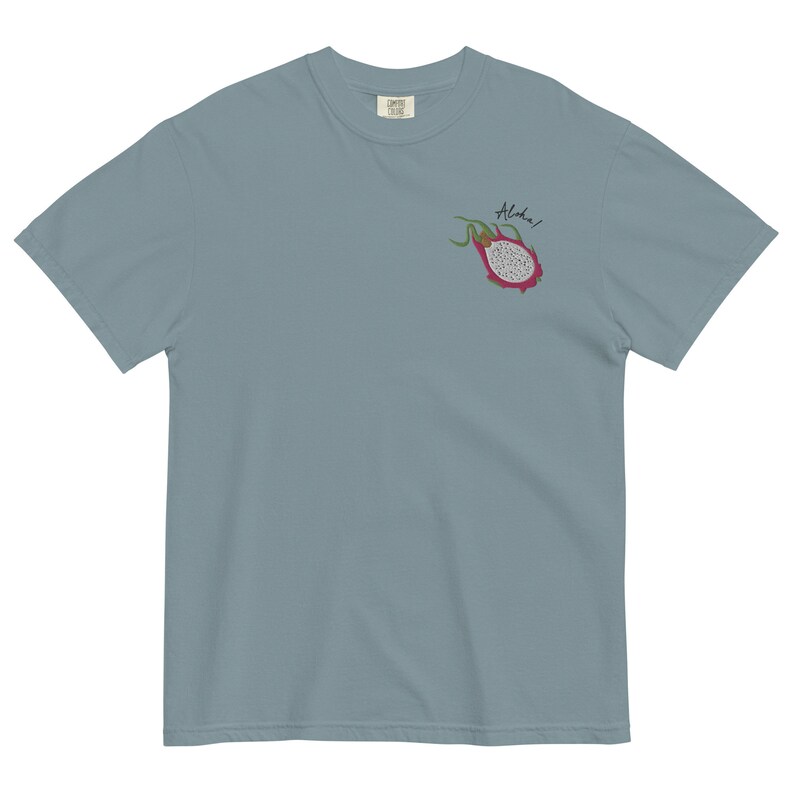 DRAGON FRUIT Embroidered Comfort Colors Shirt, Embroidered Aloha Shirt,  Embroidered Pitaya Crewneck, Aesthetic Tropical T Shirts