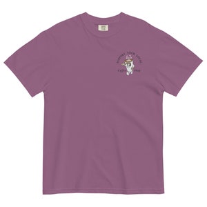 Embroidered Support Your Local Coffee Shop Comfort Colors Shirt, Coffee Shirt, Coffee Oversized Tee, Coffee Addict, Coffee Lover Shirt