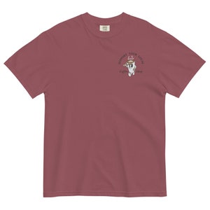 Embroidered Support Your Local Coffee Shop Comfort Colors Shirt, Coffee Shirt, Coffee Oversized Tee, Coffee Addict, Coffee Lover Shirt