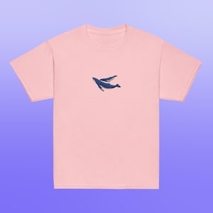 Humpback Whale Mom and Baby Gildan Youth Shirt for Ocean Lovers