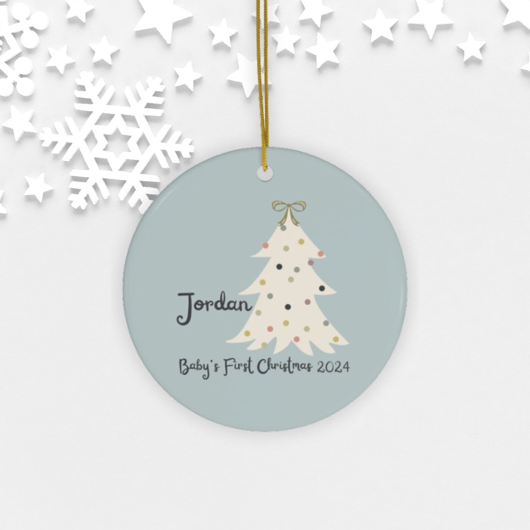 Personalized Baby's First Christmas Ornament New Baby Gift, 1st