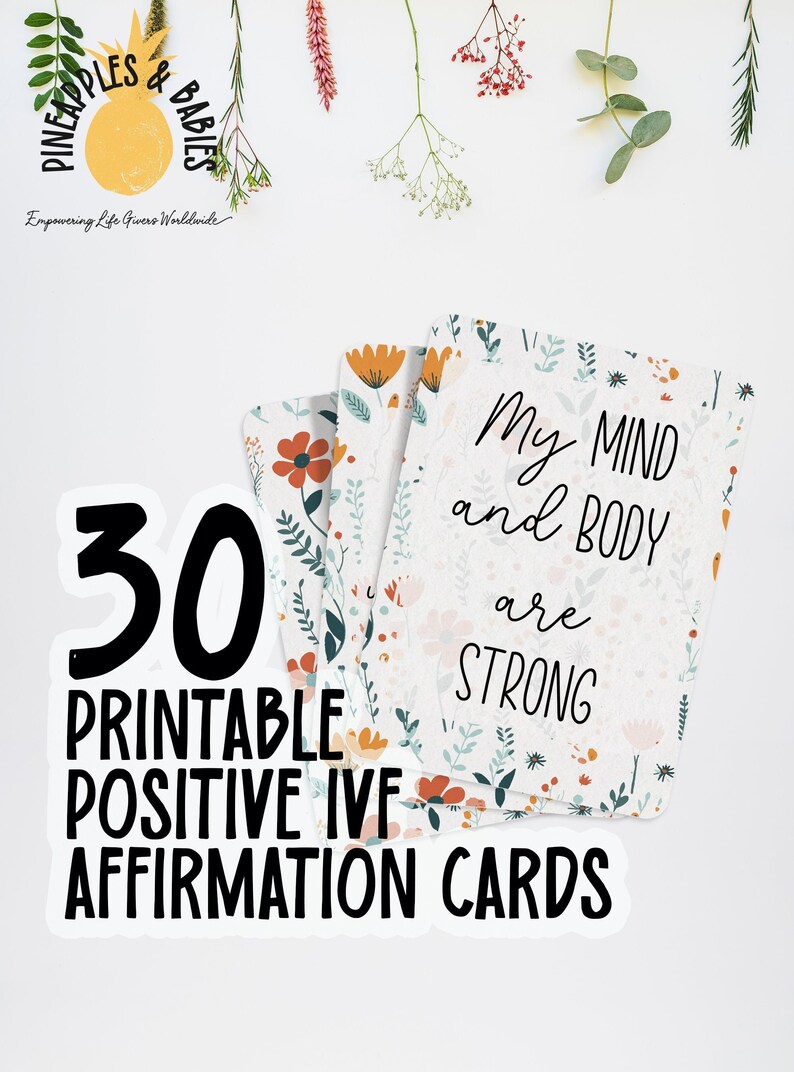 Ivf Affirmation Card Ivf Gift for Ivf Patients Gift Positive