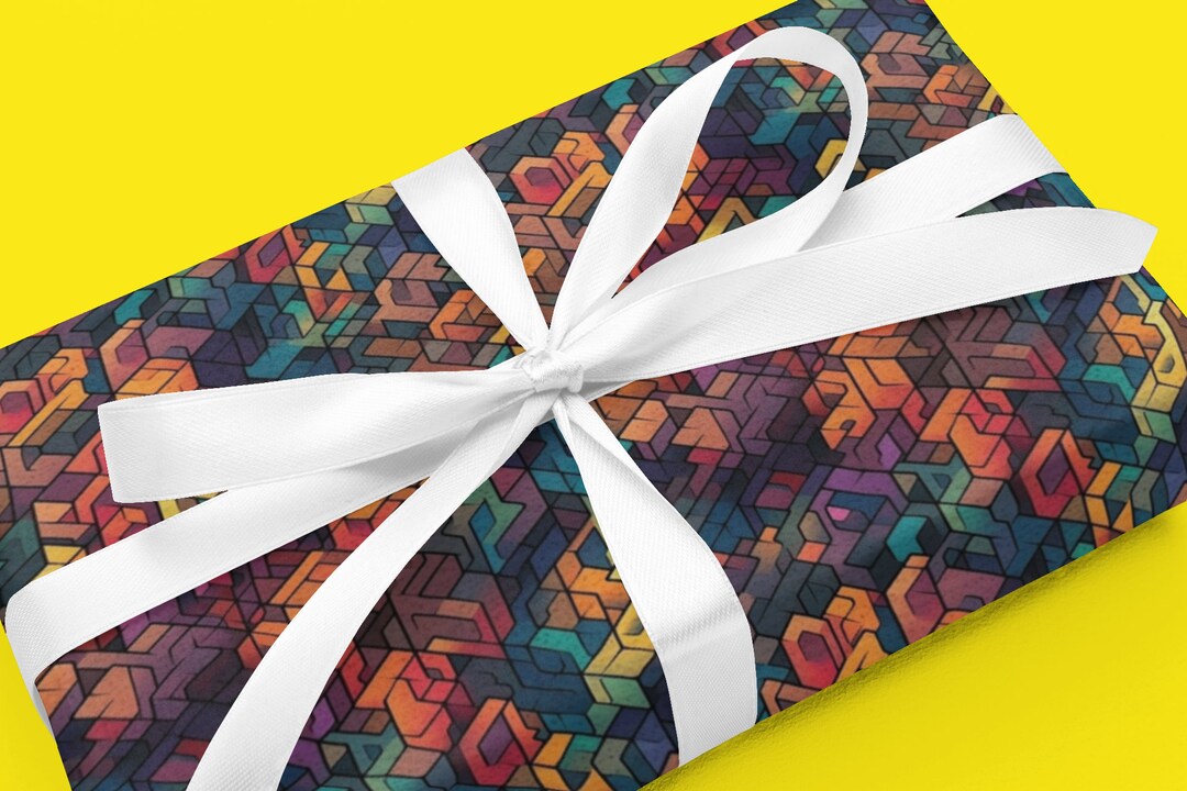 Multi-color Geodesic Repeating Digital Pattern - Etsy