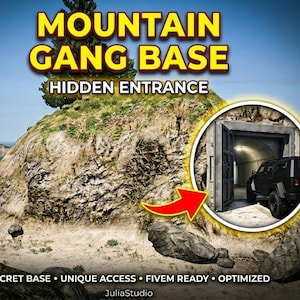 FiveM Mountain Gang Base MLO | Verstecktes Eingangssystem | Geheime Untergrundbasis | FiveM Bereit | Einfache Installation | Optimiert | Hohe Qualität