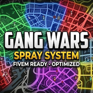 FiveM Gang Wars System | Turf Control, Loyalty and Drug System | Advanced Gang Script | QB & ESX | Fully Configurable | Easy Install