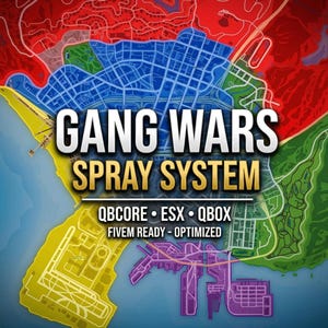 System FiveM Gang Wars | System kontroli terytorium, lojalności i narkotyków | Zaawansowany skrypt gangów | QB i ESX | W pełni konfigurowalny | Łatwa instalacja