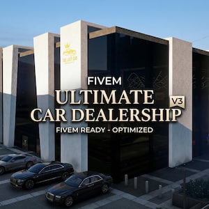 FiveM Ultimate Car Dealership MLO | Luksusowy salon wystawowy | Wnętrze i nadwozie | Gotowy na FiveM | Zoptymalizowany | Łatwa instalacja