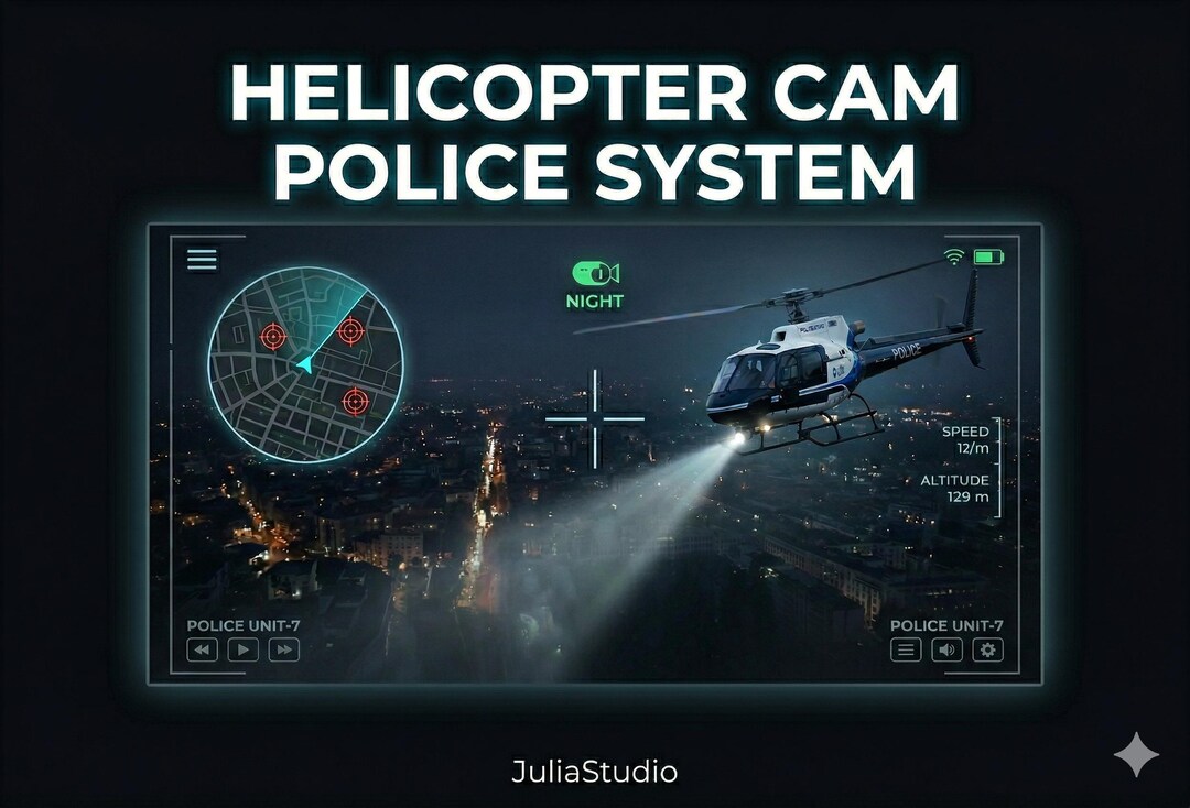 Police Helicam Script Script para cámara de helicóptero FiveM / Sistema de vigilancia ...