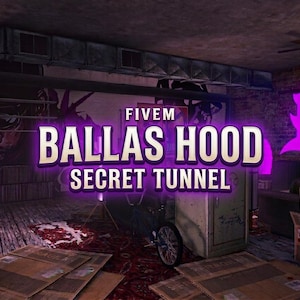 FiveM Ballas Hood MLO | z domami, wejściem wewnętrznym i zewnętrznym z tunelem SECRET ESCAPE | Natychmiastowe pobranie | Łatwa instalacja | Lekki | Kompatybilny z FiveM